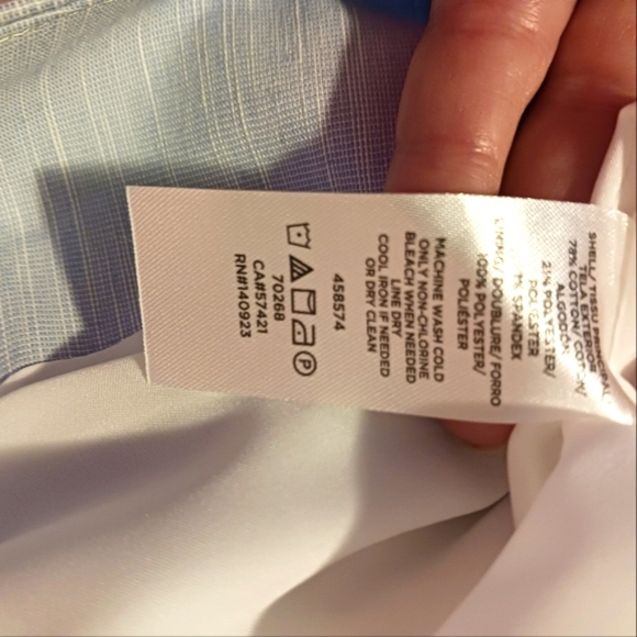 Loft Bow Blue Plus Size Skirt Zipper Back Lined Cotton Blend - Picture 4 of 16